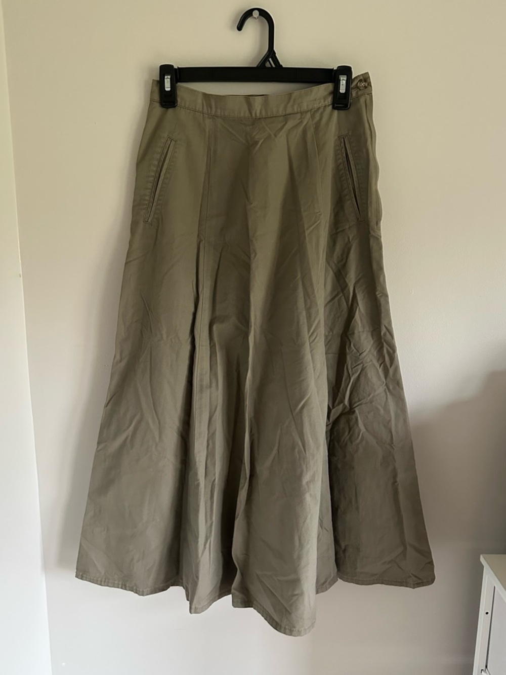 Banana Republic Olive Midi A-Line Skirt